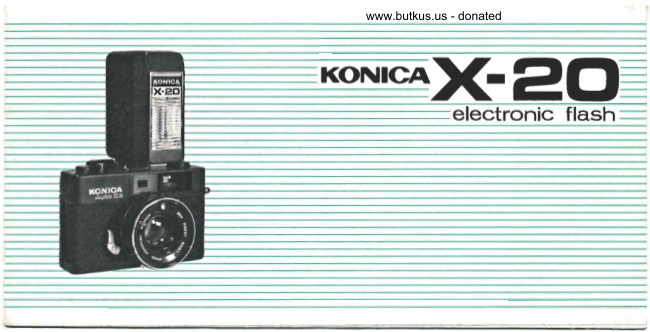 Konica X-20 Flash manual cover