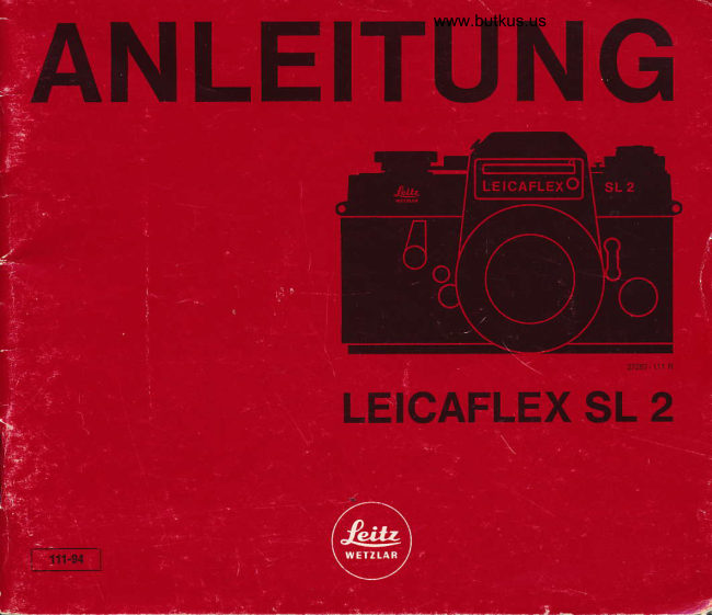 Leicaflex SL 2 manual cover