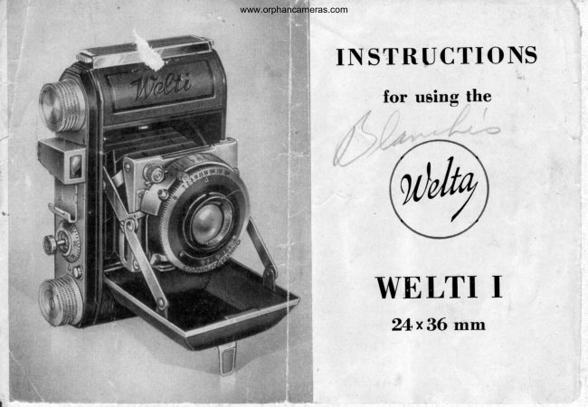 Welta Welti I manual cover