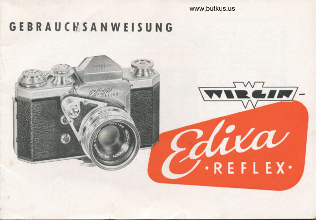 Exakta Edixa Reflex manual cover