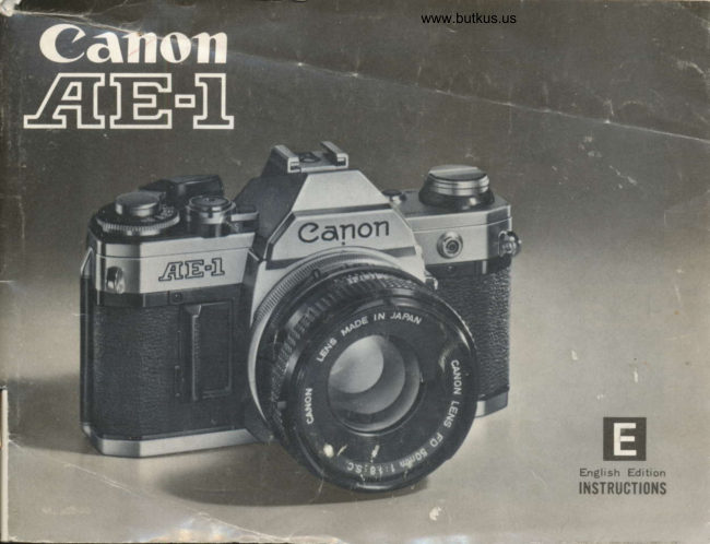 Canon AE-1 manual cover