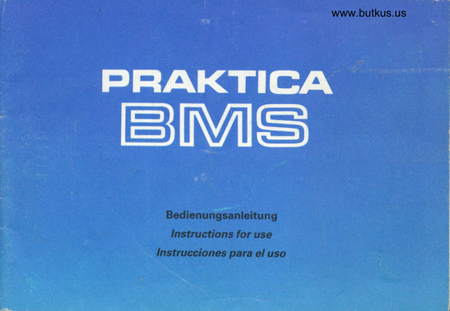 Praktica BMS straight manual cover