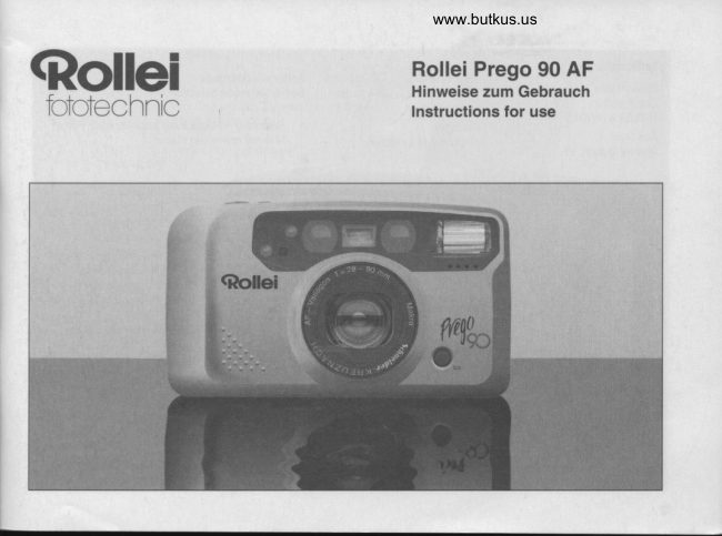 Rollei Prego 90 AF manual cover