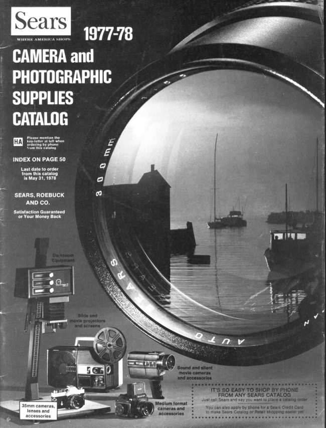 Sears cameras and supplies - 1977-78 manual cover