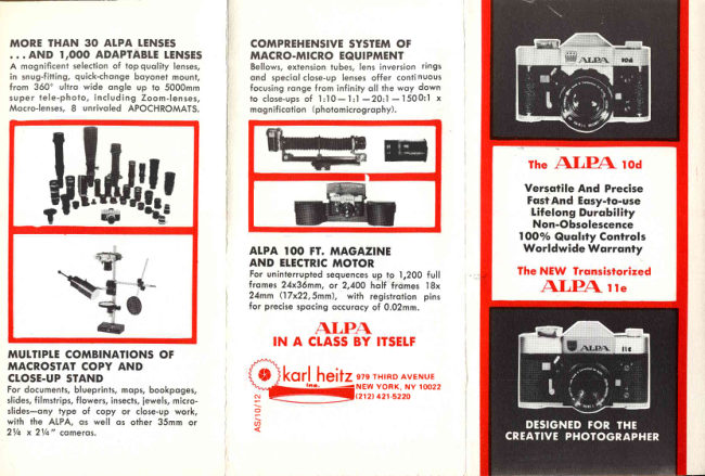 Alpa 10d - 11e booklet manual cover