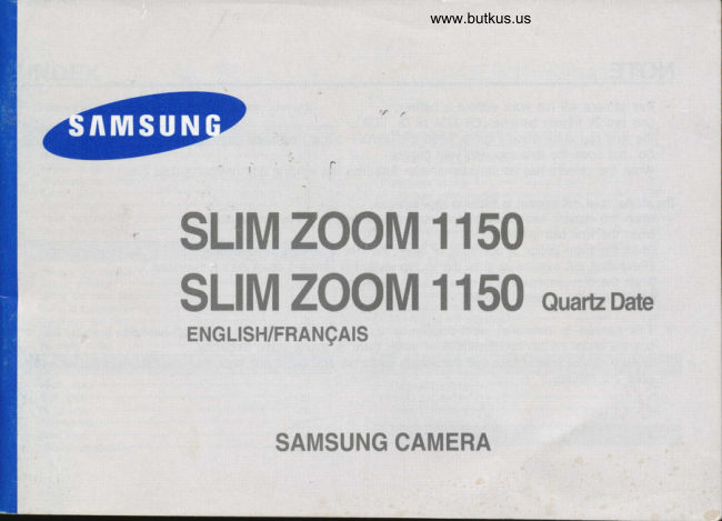 Samsung Slim Zoom 1150 manual cover