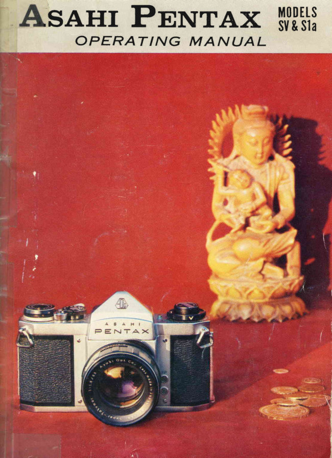 Pentax SV - S1a manual cover