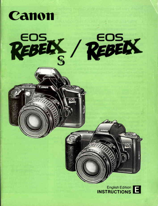 Canon EOS Rebel X / XS manual cover