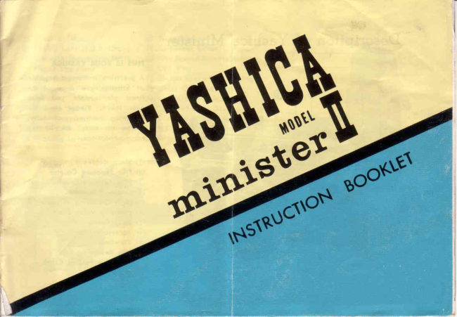 Yashica MINISTER II manual cover