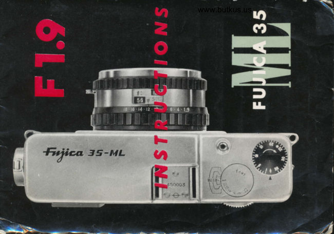 Fujica 35 ML manual cover