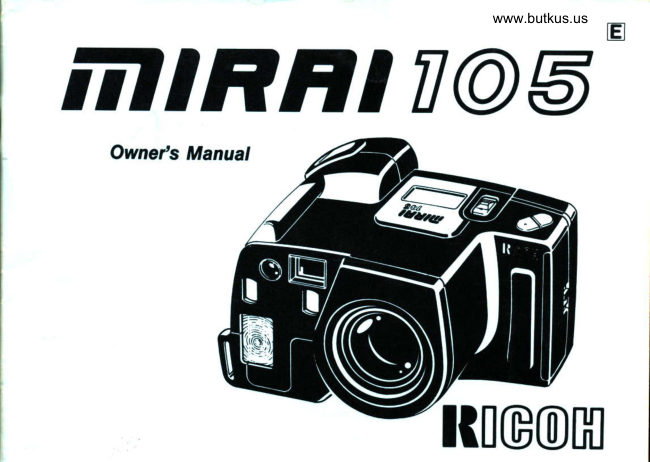 Ricoh Mirai 105 - - Direct manual cover