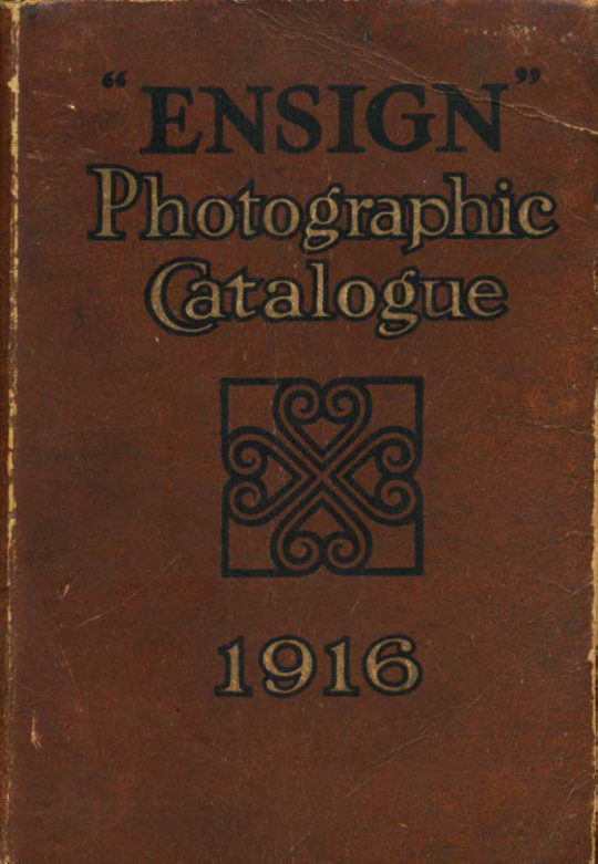 Ensign Photographic 1916 intro and end manual cover