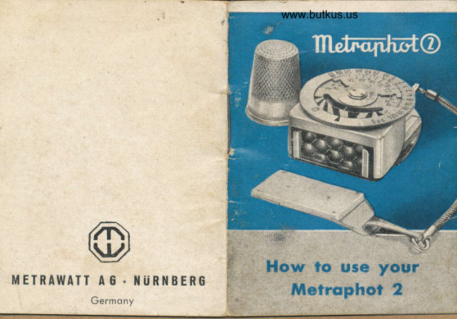 METRAPHOT 2 IN manual cover