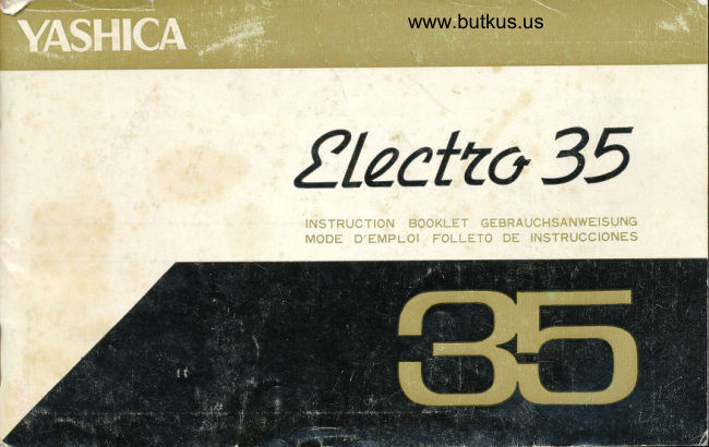 Yashica Electro 35 manual cover
