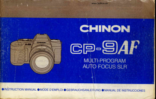 CHINON CP-9AF manual cover