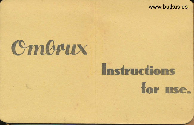 Ombrux light meter manual cover
