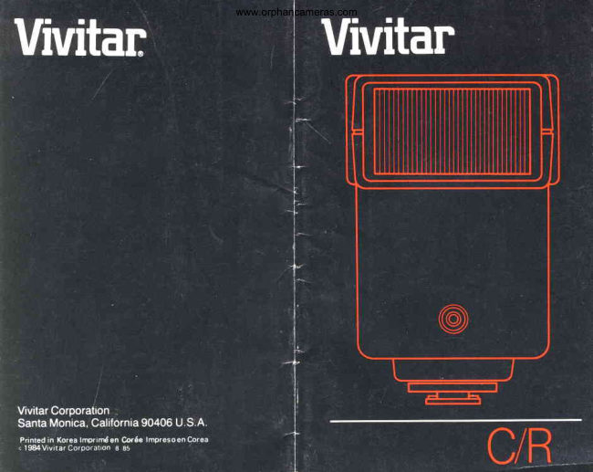 Vivitar C/R manual cover