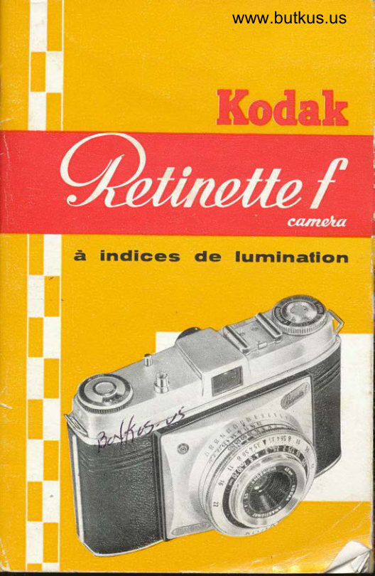 Kodak Retinette F manuel d'instructions manual cover