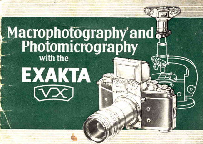 PEXAKTA VX Macrophotography and Photomicrography manual cover