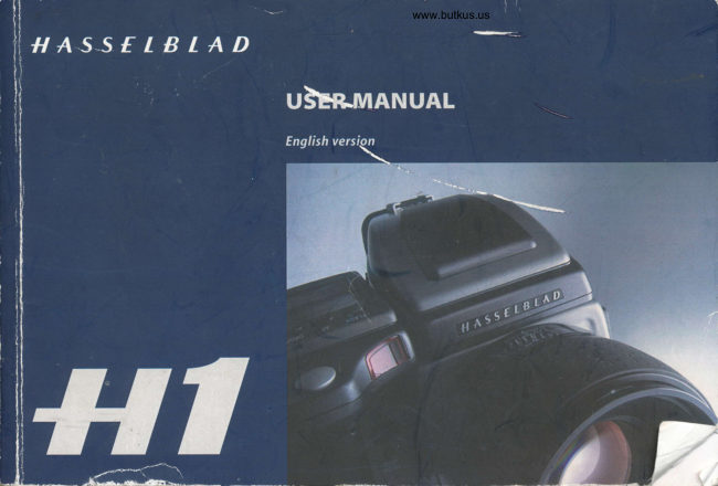 Hasselblad H1 film Pt. 1 manual cover