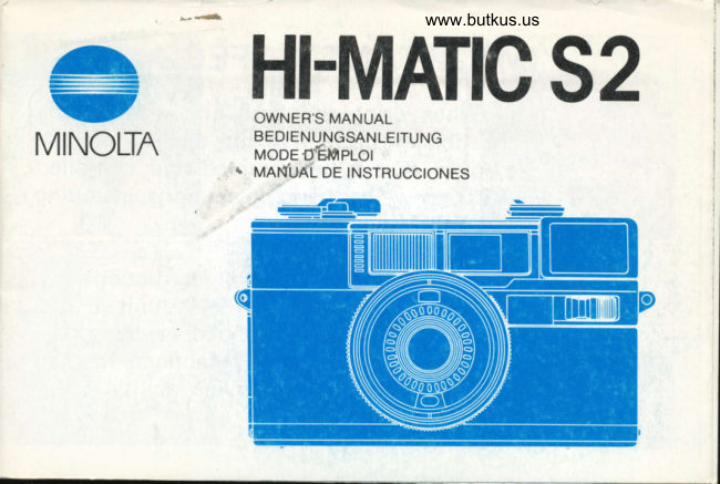 Minolta Hi-Matic S2 manual cover