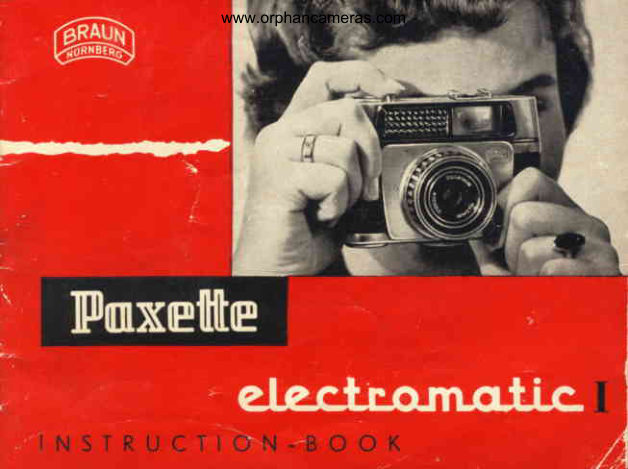BRAUN PAXETTE ELECTROMATIC I manual cover
