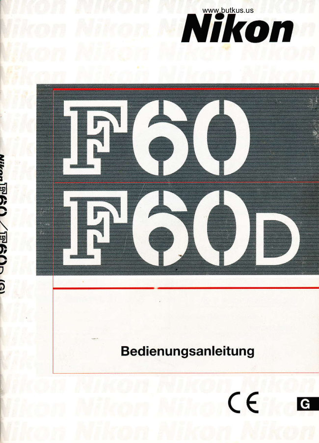 Nikon F60 / F60D manual cover