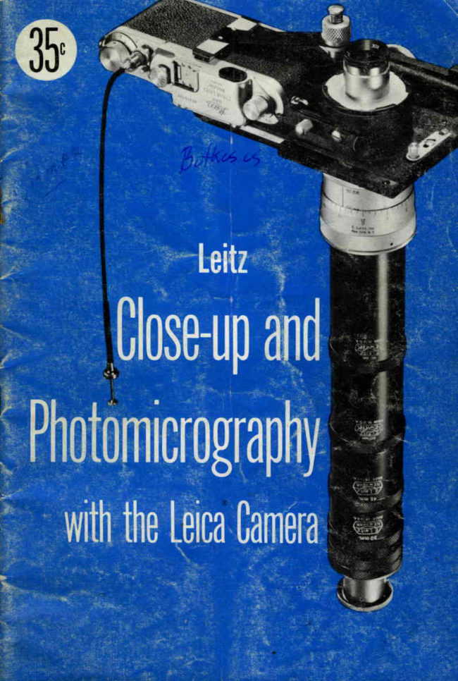 Leica close-up and Photomicrography manual cover