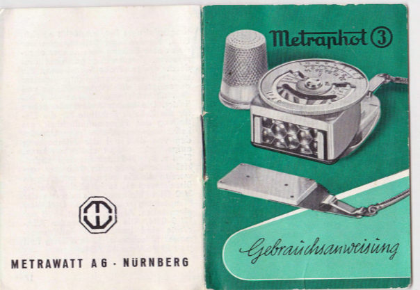 Metraphot 3 manual cover