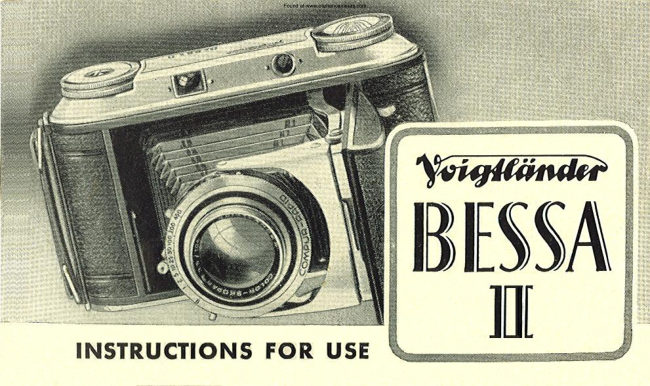Voigtlander Bessa II manual cover