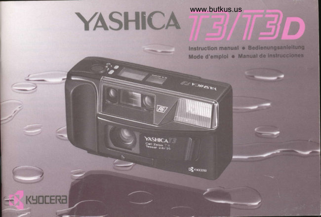 Yashica T3 / T3d manual cover