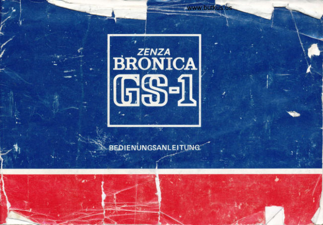 Bronica GS-1 manual cover