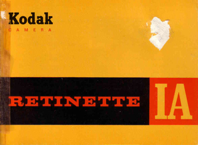 Kodak Retinette I / Retinette IA manual cover