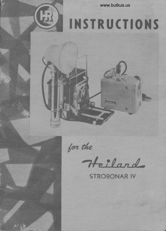 H eiland Strobonar IV manual cover