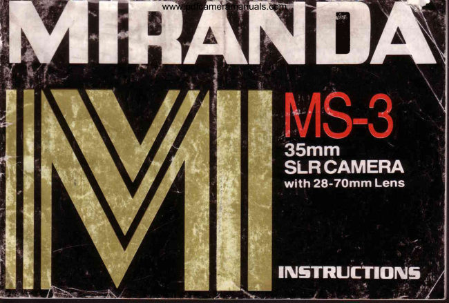 Miranda MS-3 manual cover