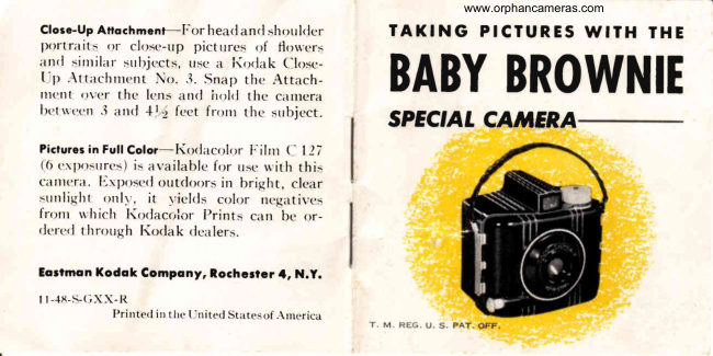 Kodak Baby Brownie manual cover
