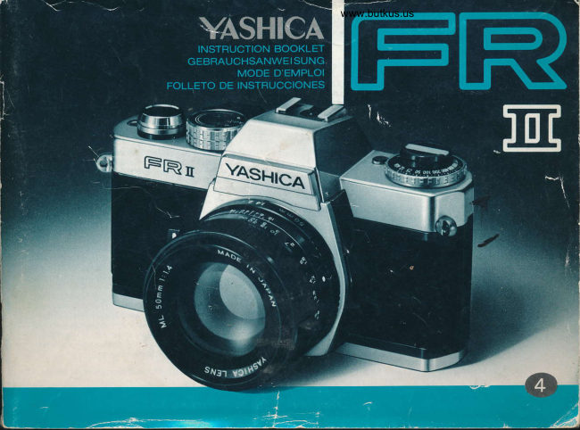 Yashica FR II manual cover
