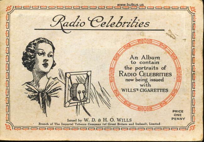 United Kingdom Radio Celebrities 1930s manual cover