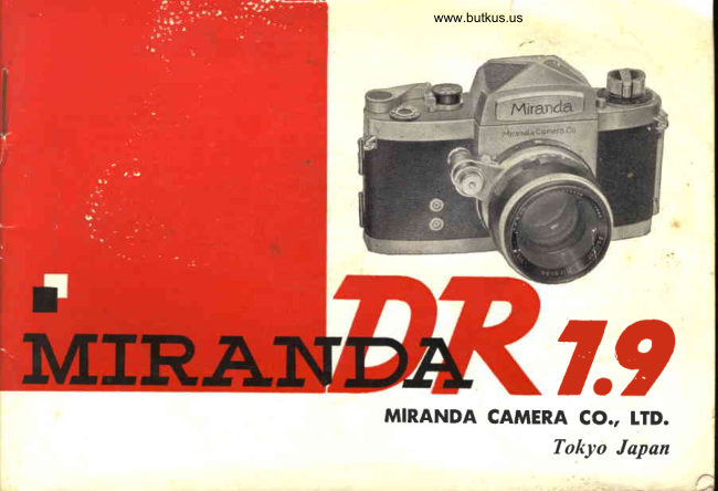 Miranda DR 1.9 manual cover