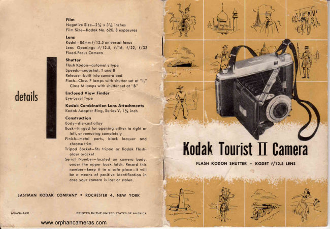 Kodak Tourist II manual cover