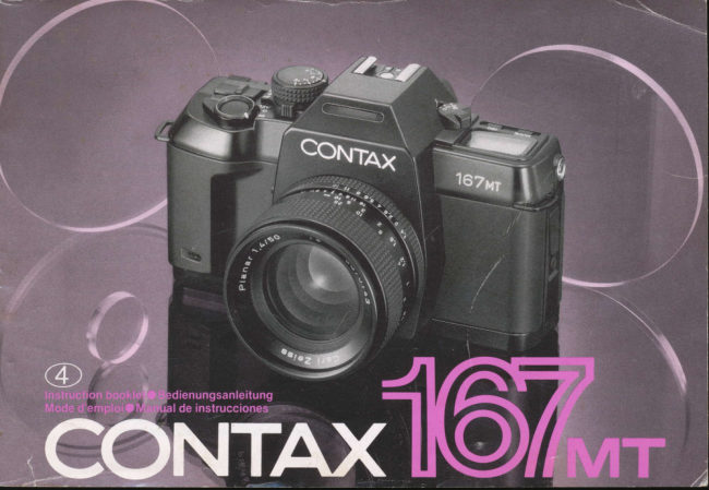 Contax 167MT manual cover