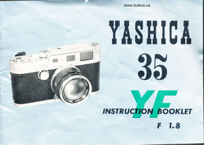 Yashica 35 YF manual cover