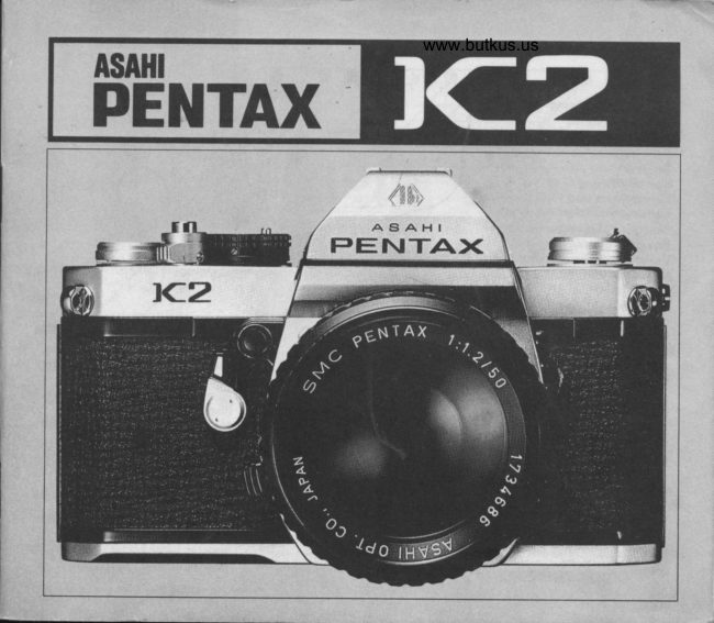 Pentax K2 manual cover