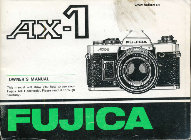 Fujica AX-1 manual cover