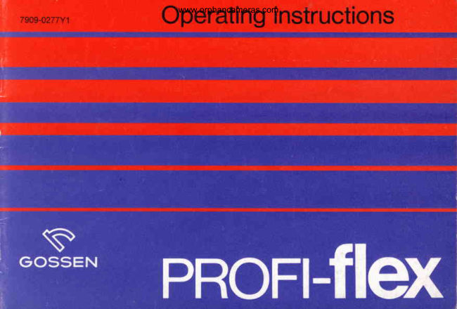 Gossen Profi-flex manual cover