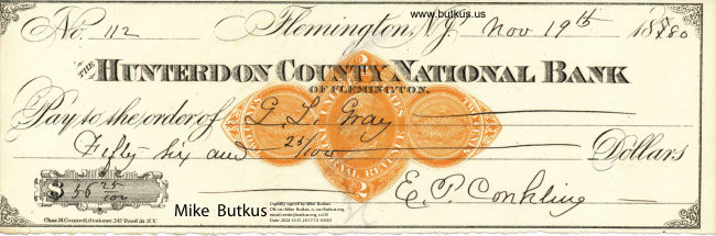 Hunterdon County National Bank (may have changed to Flemington Bank) manual cover