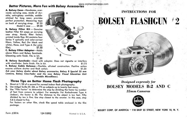 Bolsey Flashgun manual cover