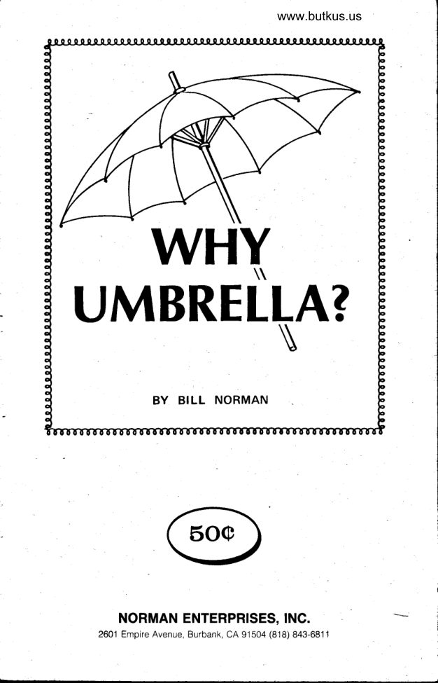 Why umbrella? — photographic lighting manual cover