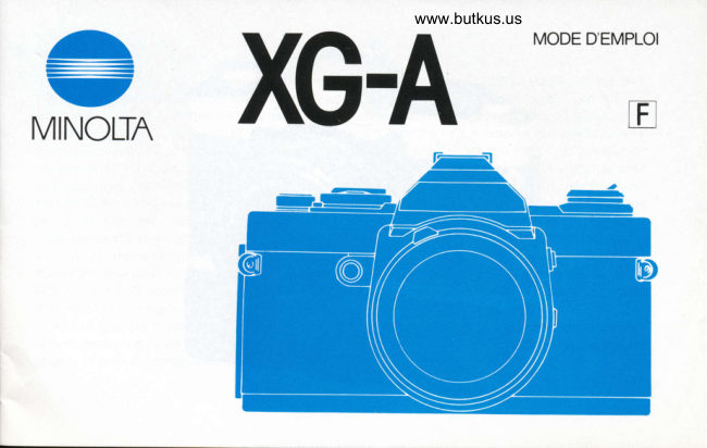 Minolta XG-A manual cover