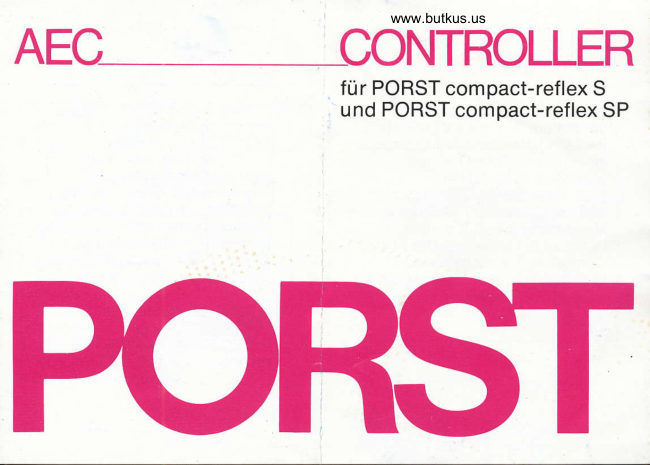 Porst ACE Controller manual cover